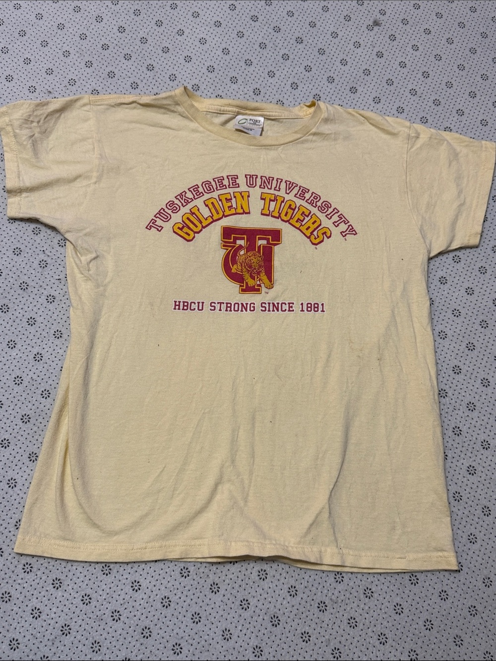 Tuskegee University Golden Tigers Yellow Graphic Tee